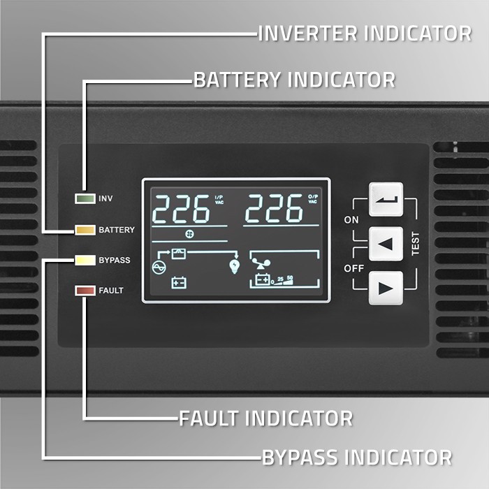 Zasilacz awaryjny UPS - Qoltec Power Factor 1.0 3000VA - obrazek 2
