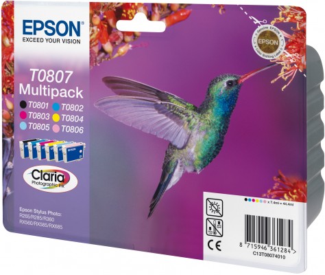 Tusze Epson T0807 Multipack C/M/Y/K/LC/LM - obrazek 2