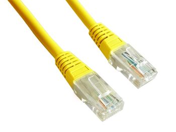 Kabel RJ45/RJ45  1 m    Patchcord  Kategoria 5e  Żółty