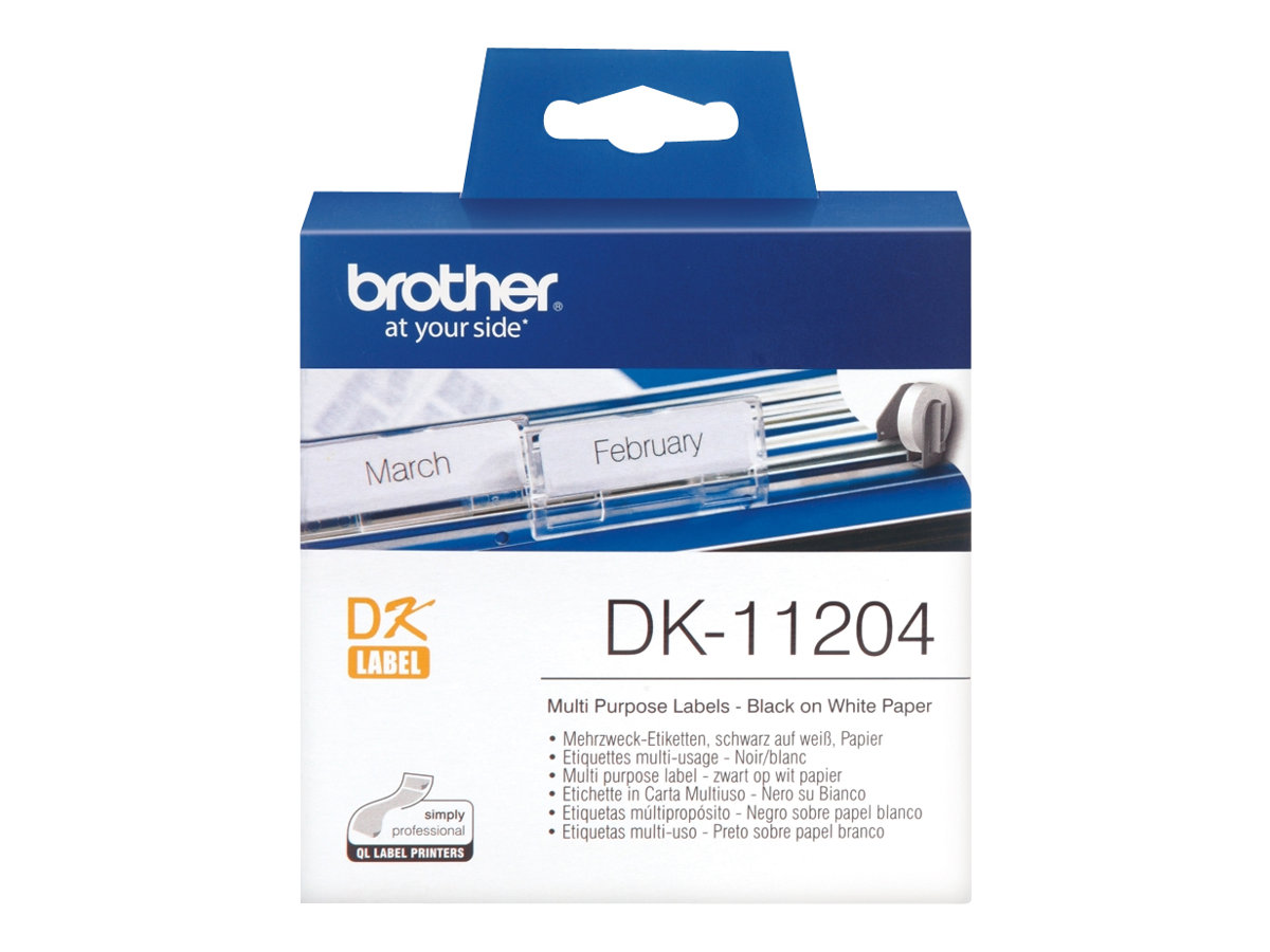 Taśma do drukarki etykiet Brother DK11204  Laminowana Dual label