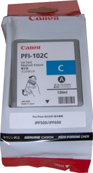 Tusz Canon PFI-102C Cyan 130 ml.