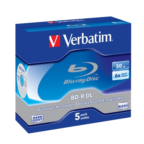 BD-R BluRay x6 50GB Verbatim Dual Layer Jewel Case*5 - obrazek 2