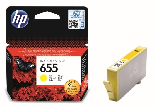 Tusz HP 655 CZ112AE Yellow 600 str. - obrazek 2