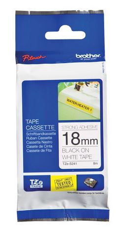 Taśma do drukarki etykiet Brother TZe241 18mm Czarne na Białym - obrazek 3