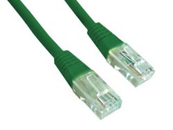 Kabel RJ45/RJ45 3 m Patchcord Kategoria 5e Zielony