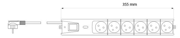 Listwa zasilająca LESTAR LX 610 6 gniazd 3 m szara - obrazek 2