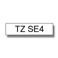 Taśma do drukarki etykiet Brother TZeSE4 18 mm Czarne na Białym