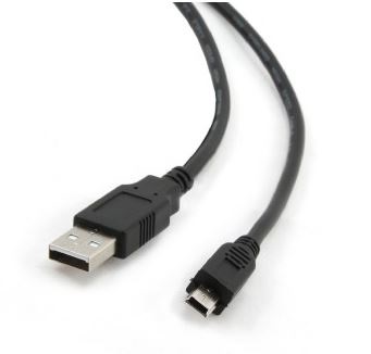 Kabel USB 2.0 męski A na miniUSB typ CANON (5-pin) męski 1.8m Gembird Biały