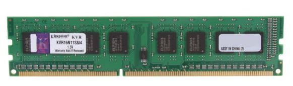 DIMM PC-1600 DDR3 4GB Kingston KVR16N11S8/4