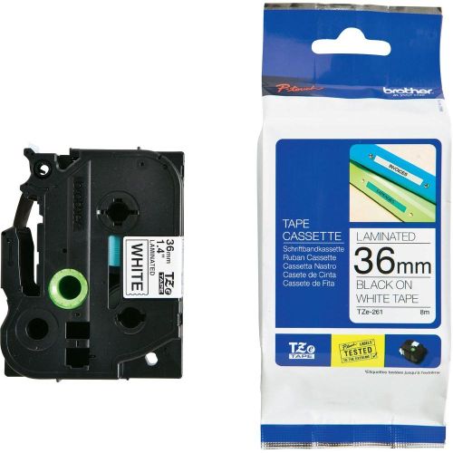 Taśma do drukarki etykiet Brother TZe261 36mm Czarny na Białym - obrazek 2
