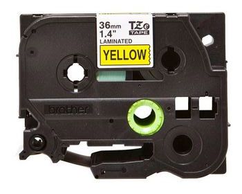 Taśma do drukarki etykiet Brother TZE661 36mm Czarny na Żółtym - obrazek 2