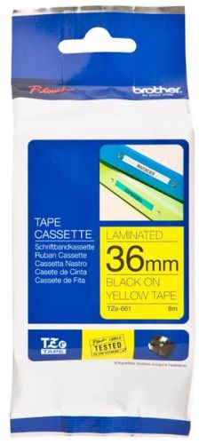 Taśma do drukarki etykiet Brother TZE661 36mm Czarny na Żółtym - obrazek 3