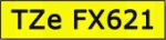 Taśma do drukarki etykiet Brother TZEFX621  9mm Czarny na Żółtym Flexible