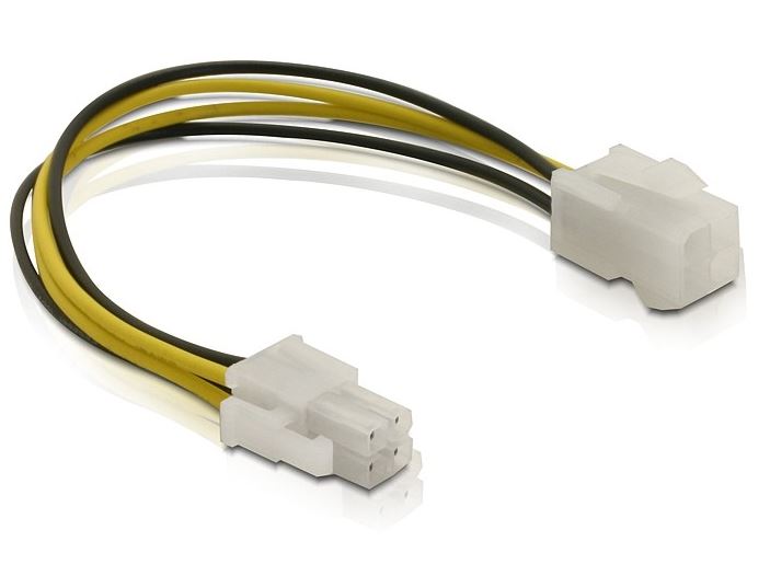 Kabel zasilający P4 CPU 4 pin męski na 4 pin zeński Delock