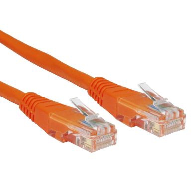Kabel RJ45/RJ45 1 m Patchcord Kategoria 5e Pomarańczowy