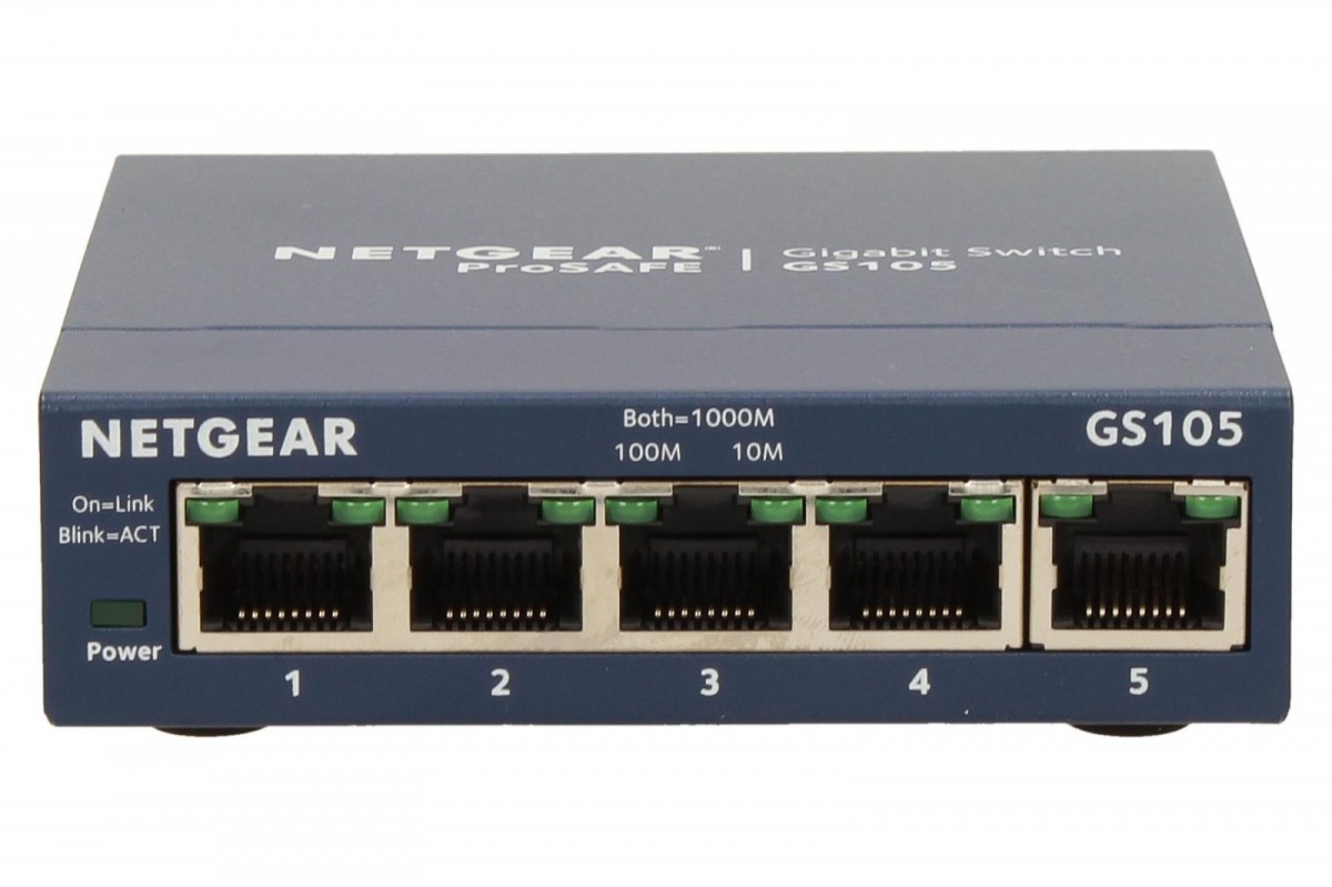 Switch Netgear GS105GE 5-Port Gigabit Metal