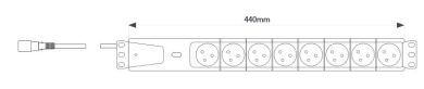 Listwa zasilająca LESTAR LZRM 810 BW IEC 320 5 m - obrazek 3
