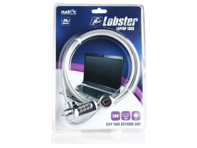 Linka zabezpieczająca do laptopa na szyfr Natec LOBSTER COD - obrazek 5