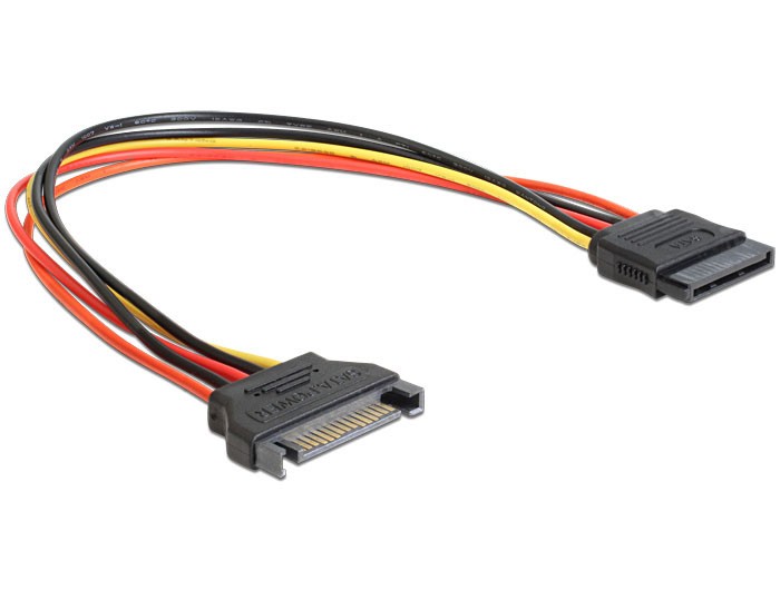 Kabel zasilający do dysków SATA męski na SATA żeński przedłużacz 0.3 m Gembird