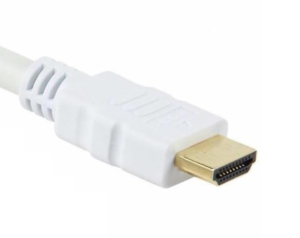 Kabel HDMI męski na HDMI męski v.1.4 5.0 m Techly Biały 4K 3D - obrazek 3