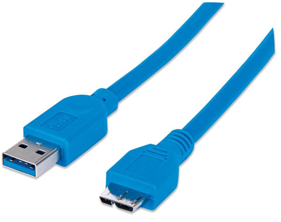 Kabel USB 3.0 męski A na męski B-micro 1.0 m Techly