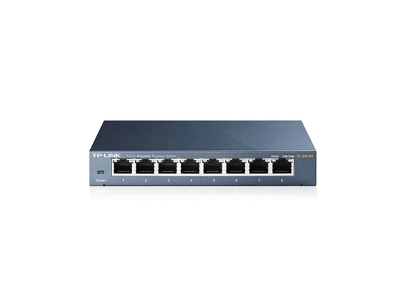 Switch TP-Link TL-SG108 8x10/100/1000 MB/s - Metalowa obudowa