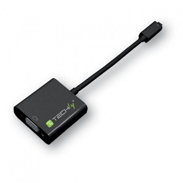 Adapter micro HDMI męski na VGA żeński Techly