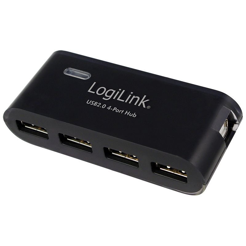 HUB USB 2.0 4 portowy LogiLink Slim + zasilacz