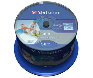 BD-R BluRay x6 25GB Verbatim Cake *50 Printable