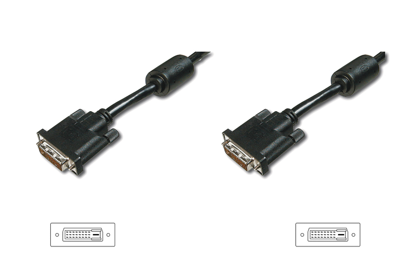 Kabel DVI-D męski na DVI-D męski 24+1 Dual Link 5.0m Assmann