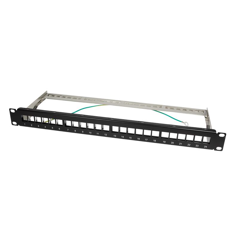 Patchpanel 19" 1U 24 porty Keystone LogiLink