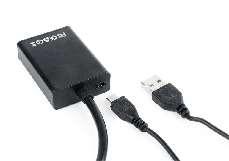 Adapter VGA męski do HDMI żeński z Audio Gembird - obrazek 4