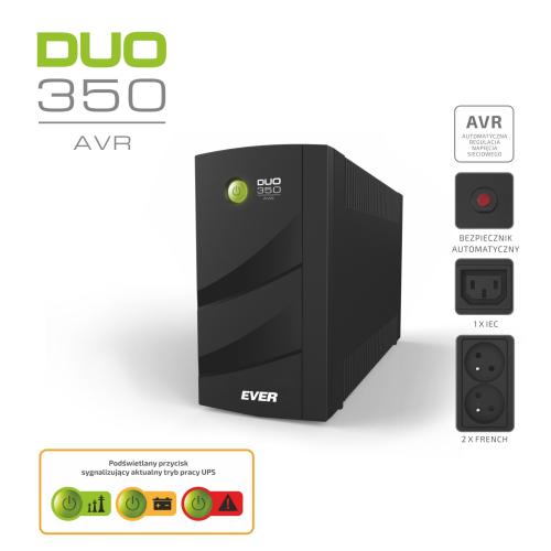 Zasilacz awaryjny UPS - Ever Duo 350 AVR - obrazek 5
