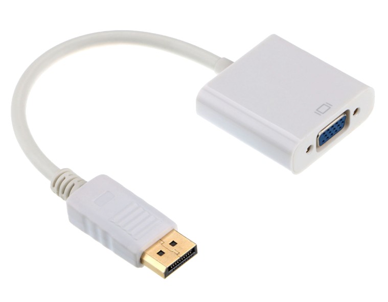 Adapter DisplayPort męski na VGA żeński Gembird Biały