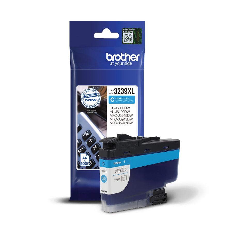 Tusz Brother LC3239XLC Cyan 5000 str.
