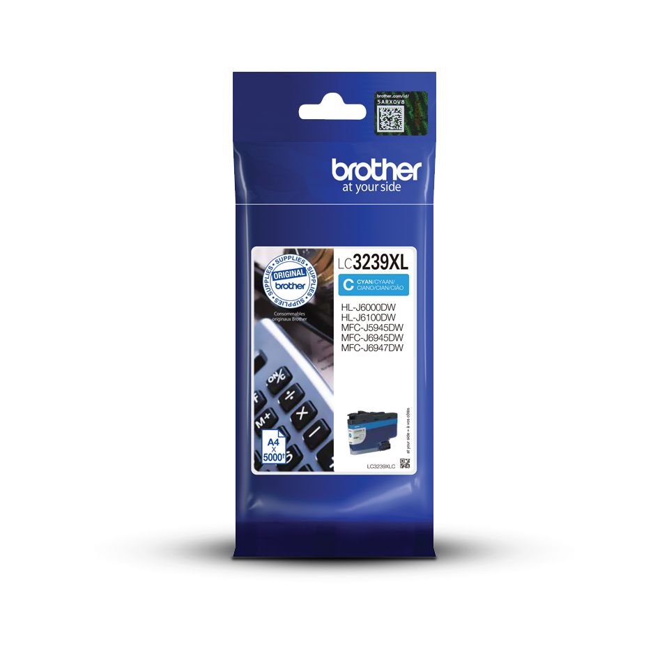 Tusz Brother LC3239XLC Cyan 5000 str. - obrazek 2