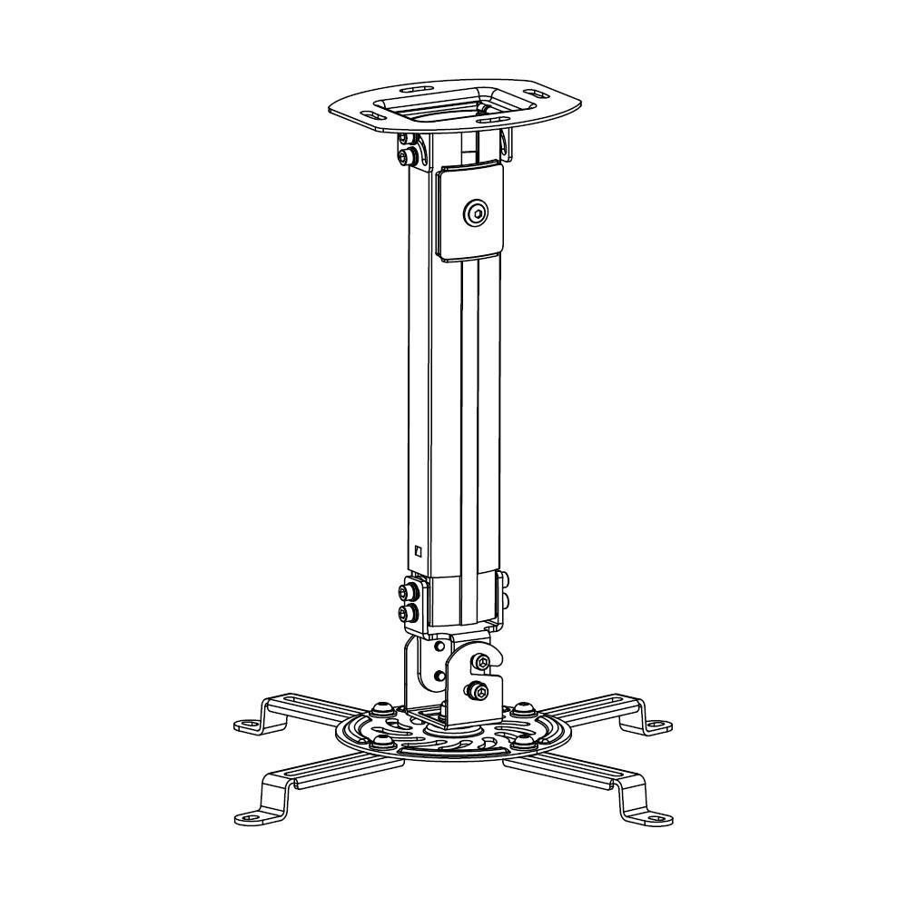 Uchwyt do mocowania projektora sufitowy z regulowanym ramieniem 540-900 mm - 13.5kg Techly - obrazek 3