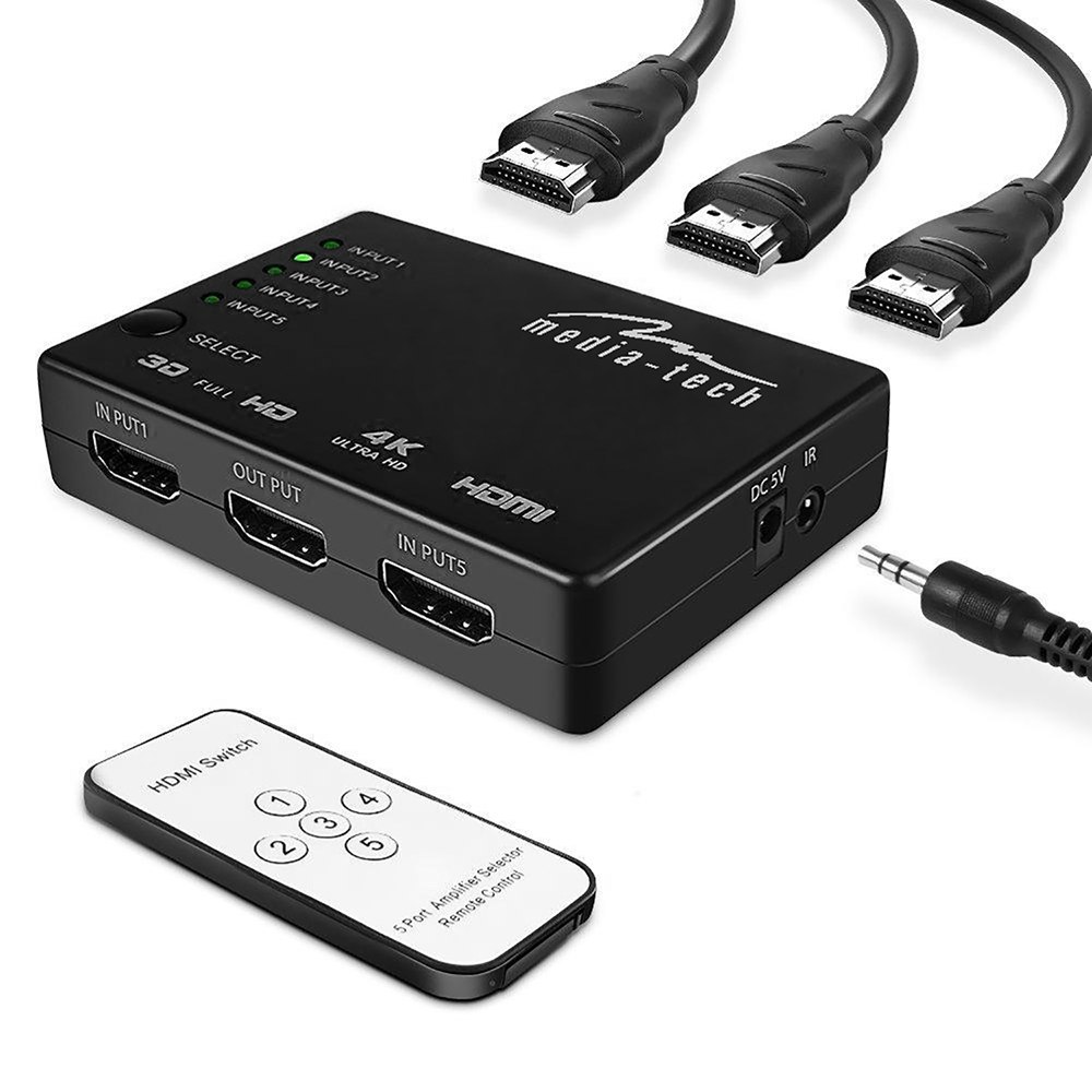Przełącznik - Switch HDMI 5/1 - 5 nadajników - 1 odbiornik Media-Tech - obrazek 2