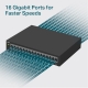 Switch TP-Link TL-SG116E 16x10/100/1000 MB/s Easy Smart - Metalowa obudowa - obrazek 3