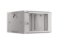 Szafa wisząca rack 19'' 6U 570x600mm szara (drzwi przednie szklane) Langberg