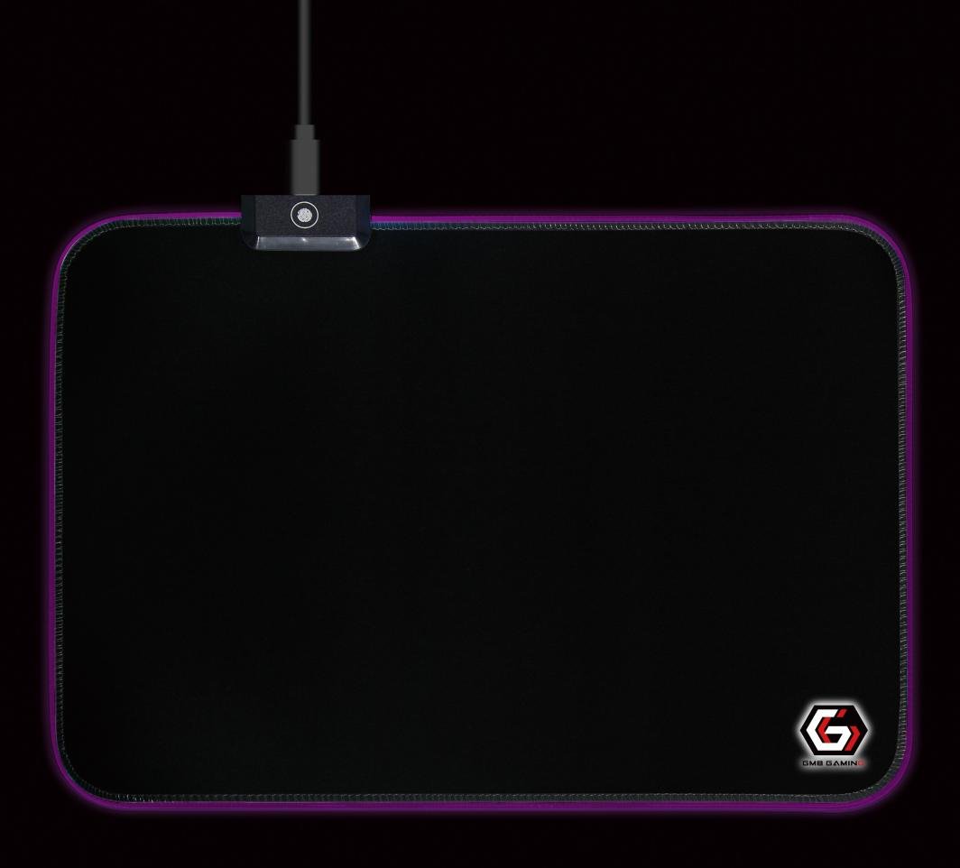 Podkładka pod mysz Gembird LED RGB 250 x 350 mm - obrazek 5