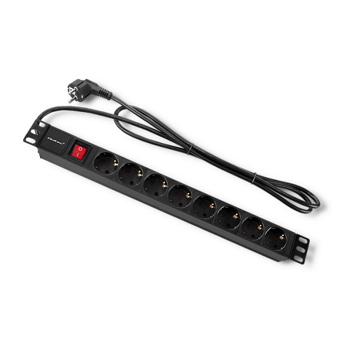 Listwa zasilająca Qoltec do Rack 19'' 1U 8 x SCHUKO 2.0 m