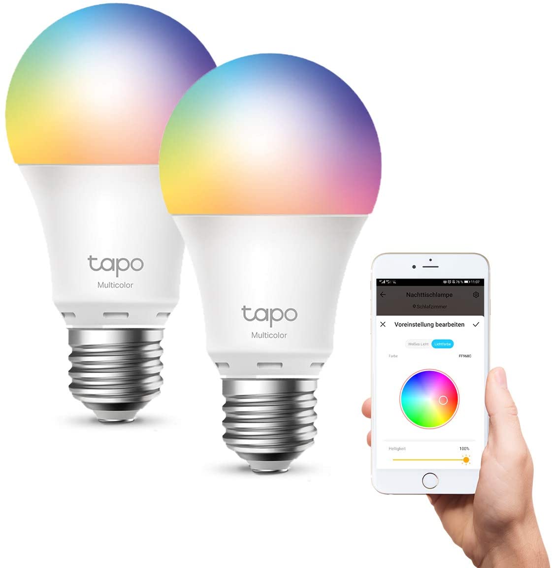 Żarówka Smart WiFi ze zmiennym kolorem TP-Link Tapo L530e (2-pack)