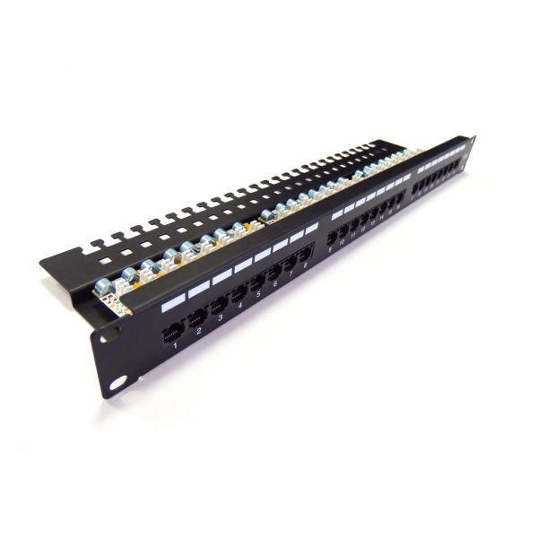 Patchpanel 19" 1U 24 porty kat 6 U/UTP wspornik kablowy Czarny Digitus - obrazek 2
