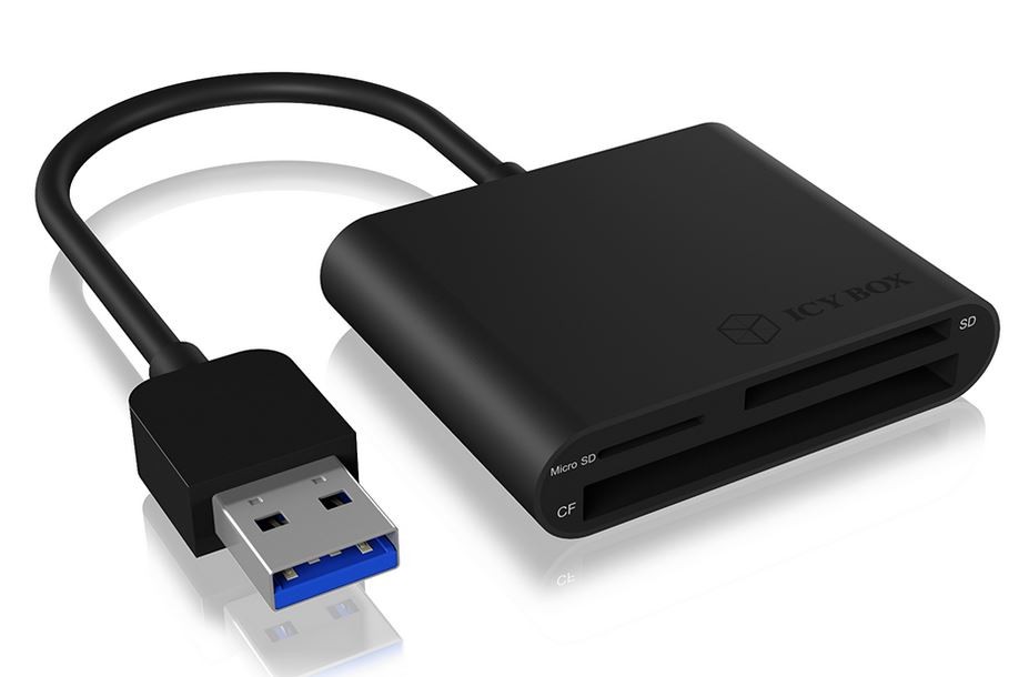 Czytnik kart pamieci USB 3.0 microSD, SD, CF IcyBox