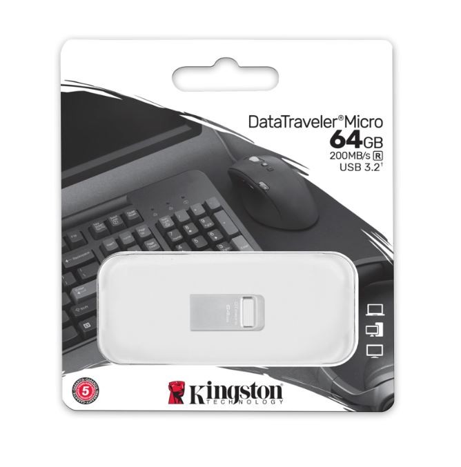 Flashdrive 64GB USB 3.2 Kingston Data Traveler Micro G2 - obrazek 2