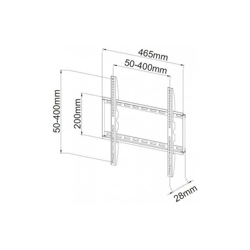 Uchwyt do mocowania LCD 23" - 55" - 45kg Ścienny Slim Techly - obrazek 2