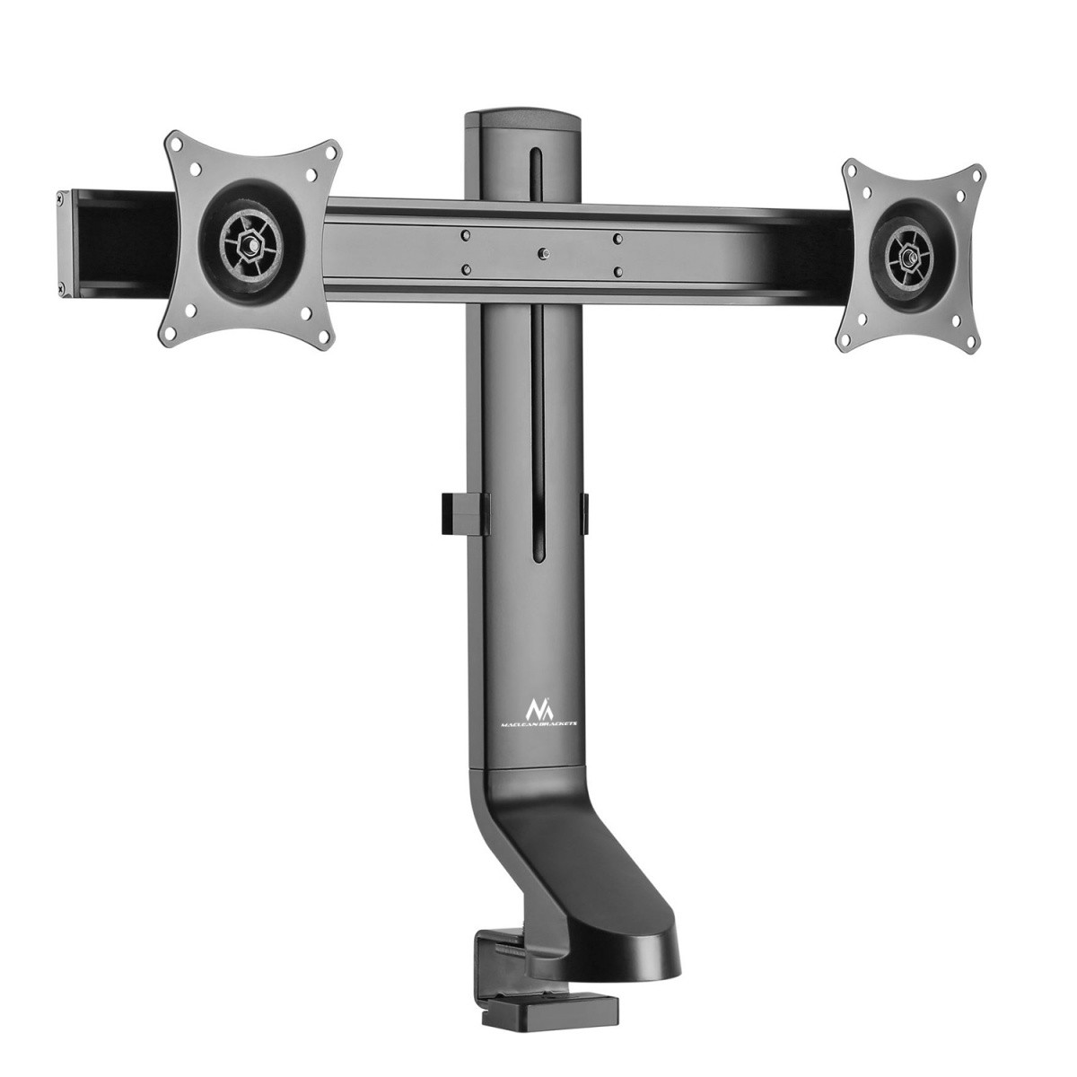 Uchwyt do mocowania LCD 17" - 27" - 14 Kg - 2 monitory - Biurkowy; obrotowy Maclean