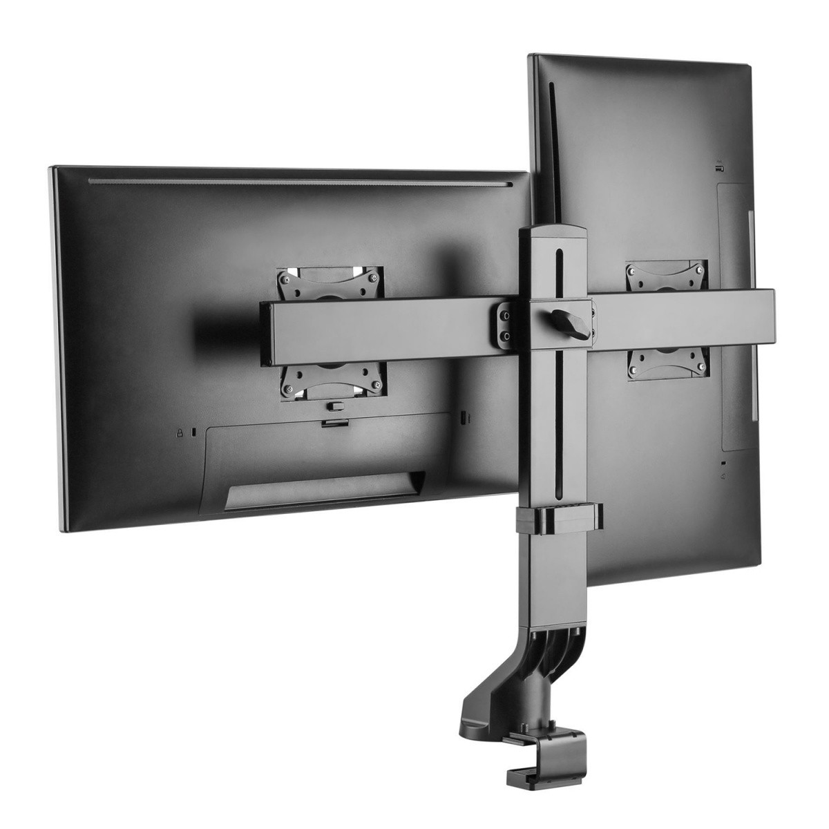 Uchwyt do mocowania LCD 17" - 27" - 14 Kg - 2 monitory - Biurkowy; obrotowy Maclean - obrazek 4