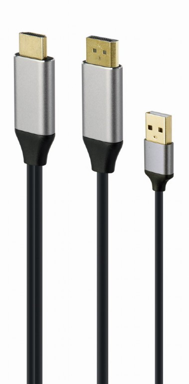 Adapter HDMI męski na Displayport męski Aktywny 4K 60Hz Gembird - obrazek 2